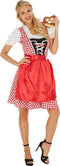 Dressforfun Dirndl Wiesn Madl - Dameskostuum Oktoberfest - Vetersluiting met blouse en schort - XXL
