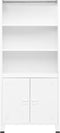 vidaXL - Boekenkast - industrieel - 80x32x180 - cm - staal - wit