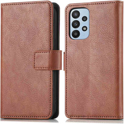 imoshion Hoesje Geschikt voor Samsung Galaxy A23 (5G) Hoesje Met Pasjeshouder - imoshion Luxe Bookcase - Bruin