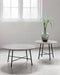 DTP Home Coffee table Delta Air, set of 2,38xØ50 cm (color: Frost) / 34xØ70 cm (color: Dusk), mortex
