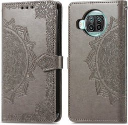iMoshion Hoesje Geschikt voor Xiaomi Mi 10T Lite Hoesje Met Pasjeshouder - iMoshion Mandala Bookcase - Grijs
