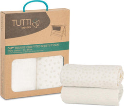 Tutti Bambini Cozee - Hoeslakens Bedside Wieg - 100% katoen - Neutral/Pebble