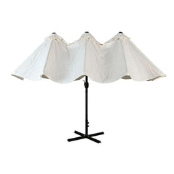 Parasoll Home ESPRIT Beige Donker grijs 450 x 262 x 250 cm