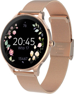 Forever Velora - Smartwatch - Gezondheidsmonitoring en sportmodi - Roze goud