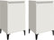 vidaXL - Nachtkastjes - 2 - st - 40x35x70 - cm - bewerkt - hout - wit
