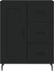 vidaXL - Dressoir - 69,5x34x90 - cm - bewerkt - hout - zwart