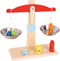New Classic Toys® Houten Speelgoedweegschaal - Inclusief 6 Gewichtjes - Educatief Rollenspel - Multi Kleur
