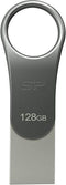 Silicon Power Mobile C80 - USB stick 128 GB - USB Type-A / Type-C - Grijs