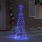 LED Kerstboom met 390 LED met grondpennen Blauw 250 cm IJzer
