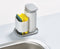 Joseph Joseph Duo Opal - Zeepdispenser met Sponshouder - Grijs - L. 12,6 x B. 9,7 x H. 14,6 cm