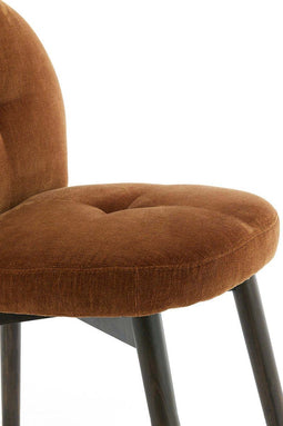 Light&living Eetkamerstoel 59x50x83 cm SINOSA velvet bruin+hout dnkr brn