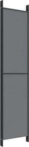 vidaXL - Kamerscherm - met - 5 - panelen - 250x220 - cm - stof - antracietkleurig