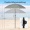 Woltu Parasol - 175 cm - Rond - UV-bestendig - Waterdicht - Verstelbaar - Donkergrijs