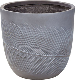 FTERO - Bloempot - Grijs - 42 x 42 x 40 cm - Kleivezel