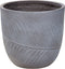 FTERO - Bloempot - Grijs - 42 x 42 x 40 cm - Kleivezel