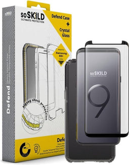SoSkild Defend - Heavy Impact Case + Tempered Glass - Schokbestendig - Grijs (1 pack)