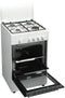 Everglades EVCK039 - Gasfornuis - 4 Kookzones - Gasoven - Wit - 50CM - 54 Liter