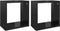 vidaXL - Wandschappen - kubus - 2 - st - 26x15x26 - cm - hoogglans - zwart