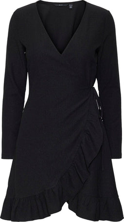 VERO MODA VMHAYA LS SHORT DRESS GA NOOS - Dames Jurk - Maat XS - Met stretch