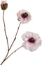 Silk-ka Kunstbloem-Zijden Bloem Klaproos Tak Mauve-Zacht Roze 72 cm Voordeelaanbod Per 2 Stuks