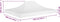 vidaXL - Partytentdak 270 g/m² - 410 x 280 cm - Wit