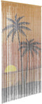 vidaXL - Insectengordijn - 100x220 - cm - bamboe - palmboom - print