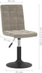 vidaXL - Eetkamerstoelen - draaibaar - 2 - st - fluweel - lichtgrijs