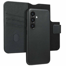 Accezz Samsung Galaxy S24 - Leather Bookcase 2-in-1 met Magnetische Ring - Zwart