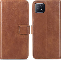 iMoshion Hoesje Geschikt voor Oppo A73 (5G) Hoesje Met Pasjeshouder - iMoshion Luxe Bookcase - Bruin