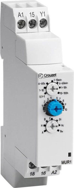 Crouzet MXR1 Tijdrelais Multifunctioneel 1 stuk(s) Tijdsduur: 0.1 s - 100 h 1x wisselcontact