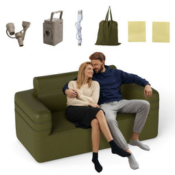 Coast Buitenbank - Opblaasbaar - Draagbaar - Multifunctioneel - 176 x 84 x 81 cm - Groen