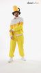 dressforfun - dameskostuum Bier joggingpak - jack en broek met Bier-print - kleur geel/wit - maat L