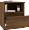 vidaXL - Nachtkastjes - 2 - st - 40x40x50 - cm - bewerkt - hout - bruin - eikenkleur