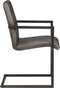 vidaXL - Eetkamerstoelen - 2 - st - echt - leer - grijs
