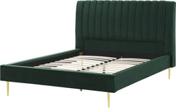 MARVILLE - Tweepersoonsbed - Groen - 160 x 200 cm - Fluweel