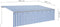 vidaXL - Luifel - handmatig - uittrekbaar - met - rolgordijn - 5x3 - m - blauw - en - wit