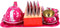 Theeset 18-delig Roze