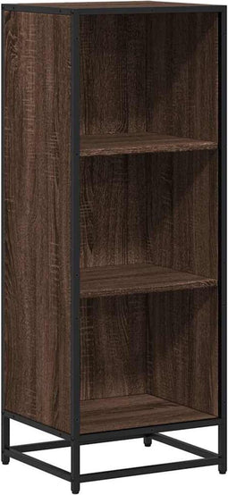 vidaXL - Boekenkast - 40x35x107,5 - cm - bewerkt - hout - bruin - eikenkleur
