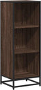 vidaXL - Boekenkast - 40x35x107,5 - cm - bewerkt - hout - bruin - eikenkleur