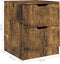 vidaXL - Nachtkastje - 40x40x50 - cm - bewerkt - hout - gerookt - eikenkleurig