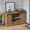 SoBuy FSB60-BR - Onderkast - Bruine Buffetkast met Schuifdeur en Wielen - 120 x 40 x 70 cm
