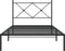 vidaXL - Bedframe - met - hoofdbord - metaal - zwart - 107x203 - cm