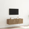 vidaXL - TV - Wandkast - met - LED - Verlichting - Artisan - Eiken - 100x35x31 - cm