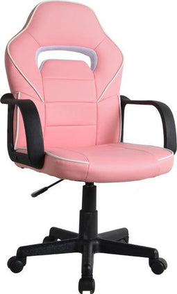 Bureaustoel gamestoel Thomas - kinderen - racing gaming stijl - hoogte verstelbaar - roze