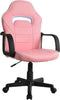 Bureaustoel gamestoel Thomas - kinderen - racing gaming stijl - hoogte verstelbaar - roze