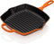 Le Creuset Grillpan Signature - Gietijzer - 26 x 26 cm - Geëmailleerde Anti-aanbaklaag - Oranjerood