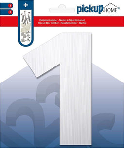 Pickup brushed Alu Huisnummer 1 - 14,5 cm