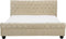 AVALLON - Tweepersoonsbed - Beige - 180 x 200 cm - Fluweel