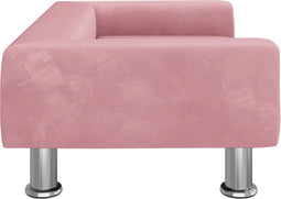 vidaXL Kinderbank 70x45x26,5 cm fluweel roze