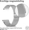 iMoshion Milanees magnetisch 18 mm bandje - Geschikt voor Garmin Vivoactive 4s / 3s – Garmin Venu 2s – Garmin Vivomove 3s – Fossil Gen 6 / 5e - Zilver